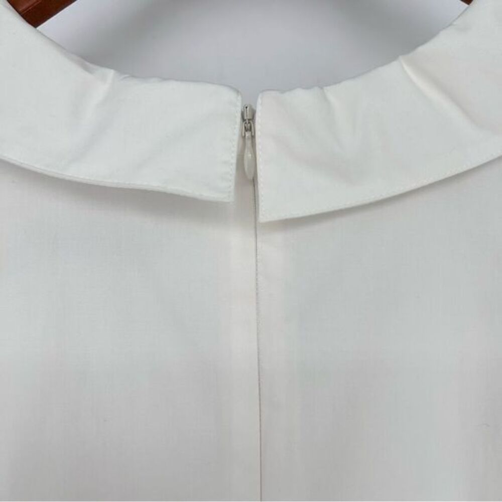 NWT Hunter Bell Noah Mini Dress White Collar Puff Sleeve Relaxed Shift - Picture 6 of 11